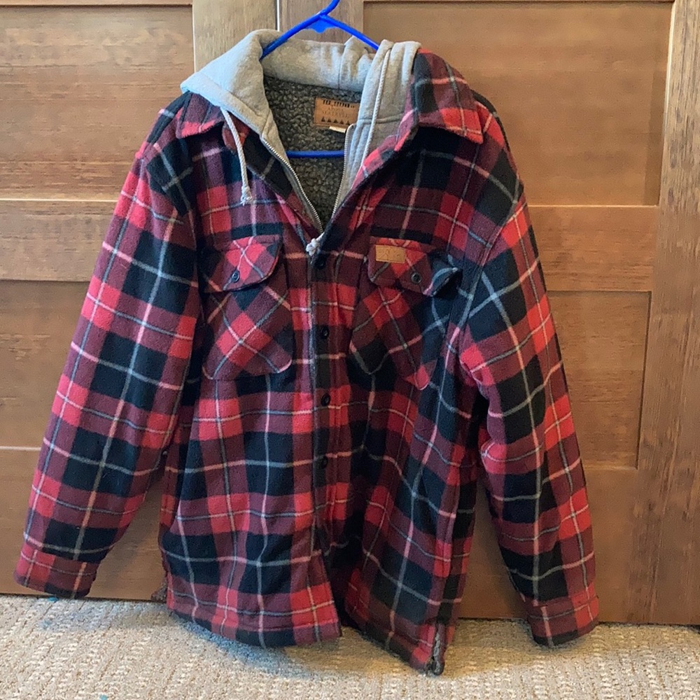 Buffalo plaid flannel jacket